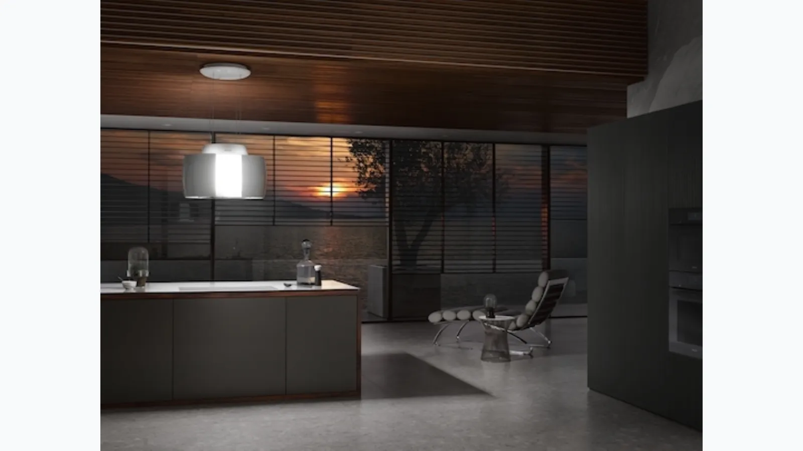 Cappa Aspirante di design DA 7378 D Aura Ambient con comandi solo Smart di Miele