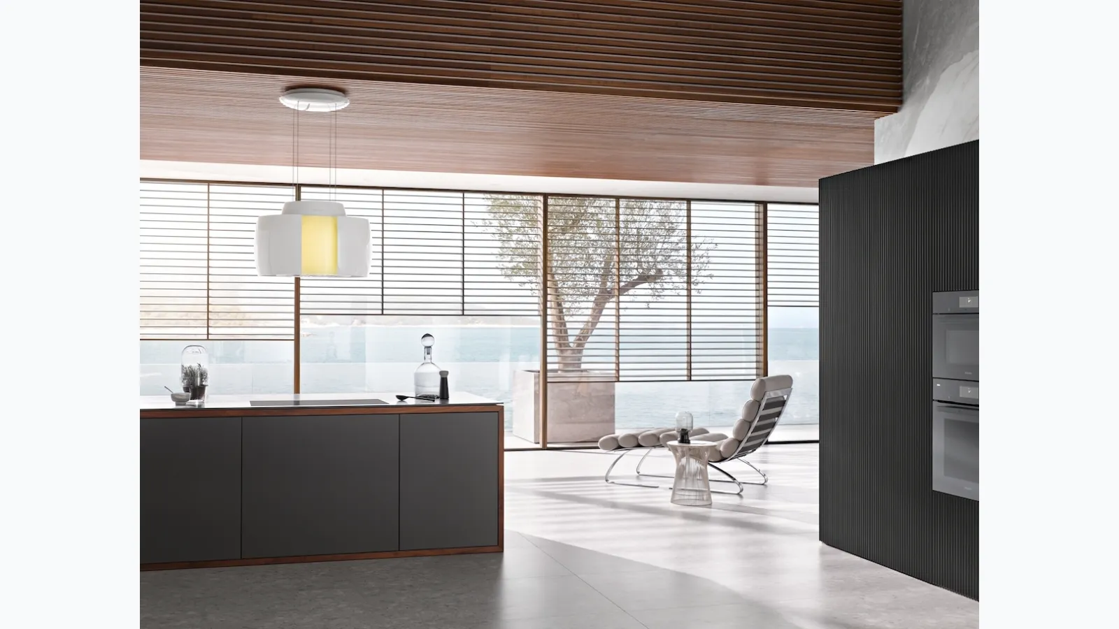 Cappa Aspirante di design DA 7378 D Aura Ambient con comandi solo Smart di Miele