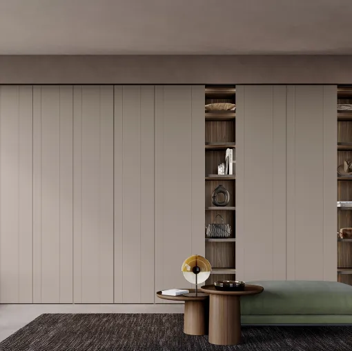 Armadio con ante battenti Decor Line laccato Canapa di Olivieri