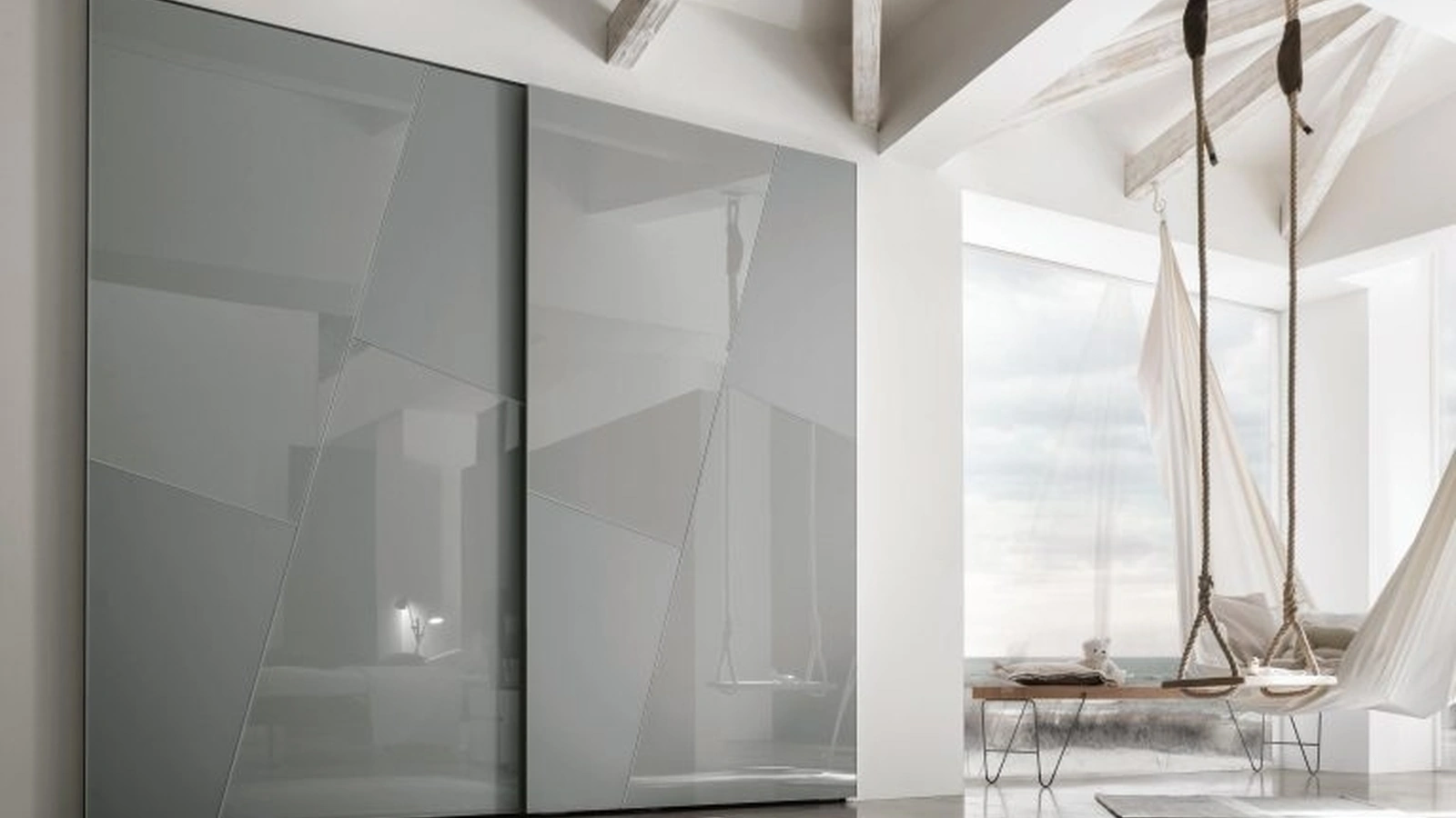 Armadio con anta scorrevole in vetro Kross di Tomasella