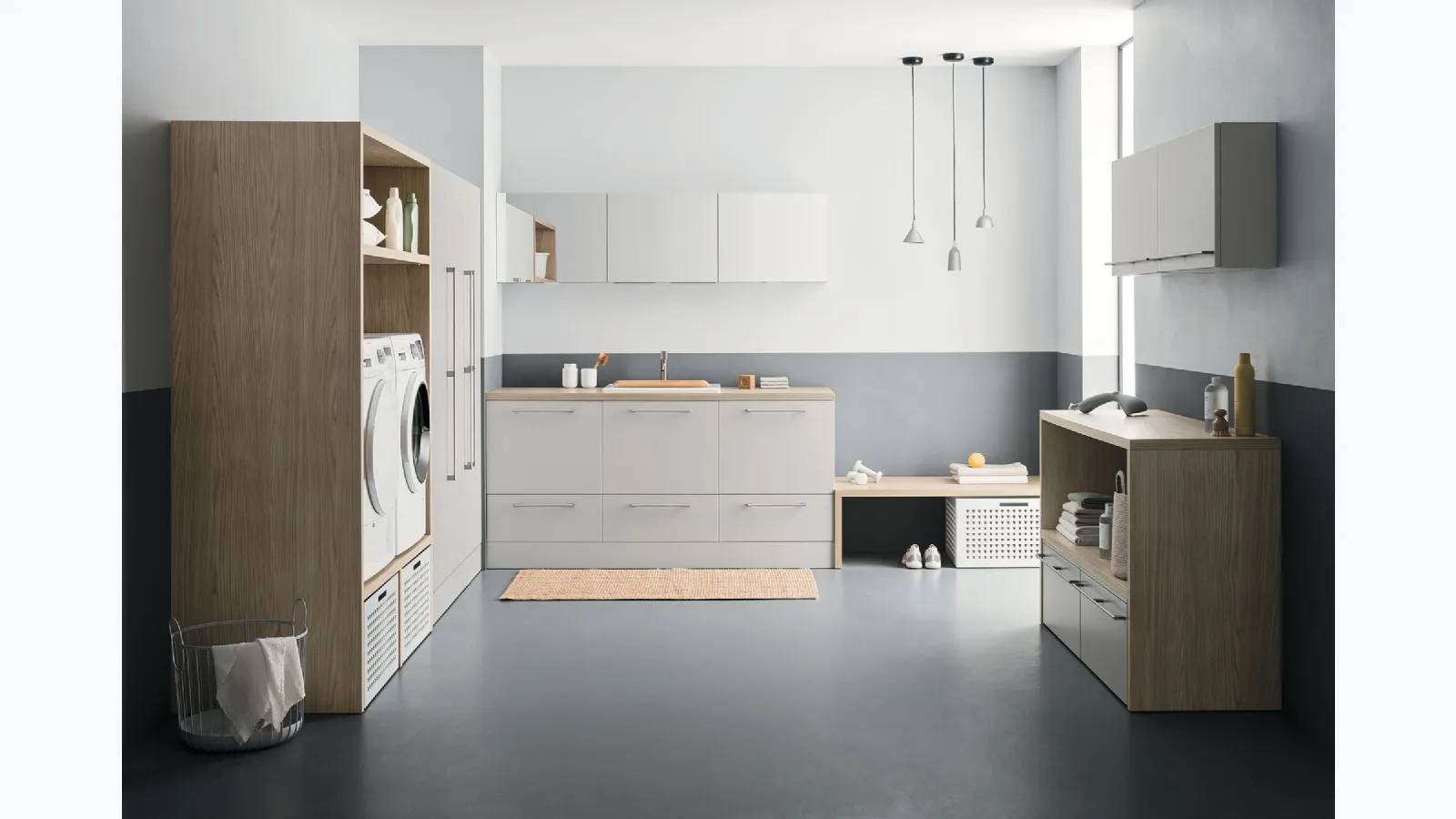 Mobile da Bagno per lavanderia Bolle 02 di Arbi