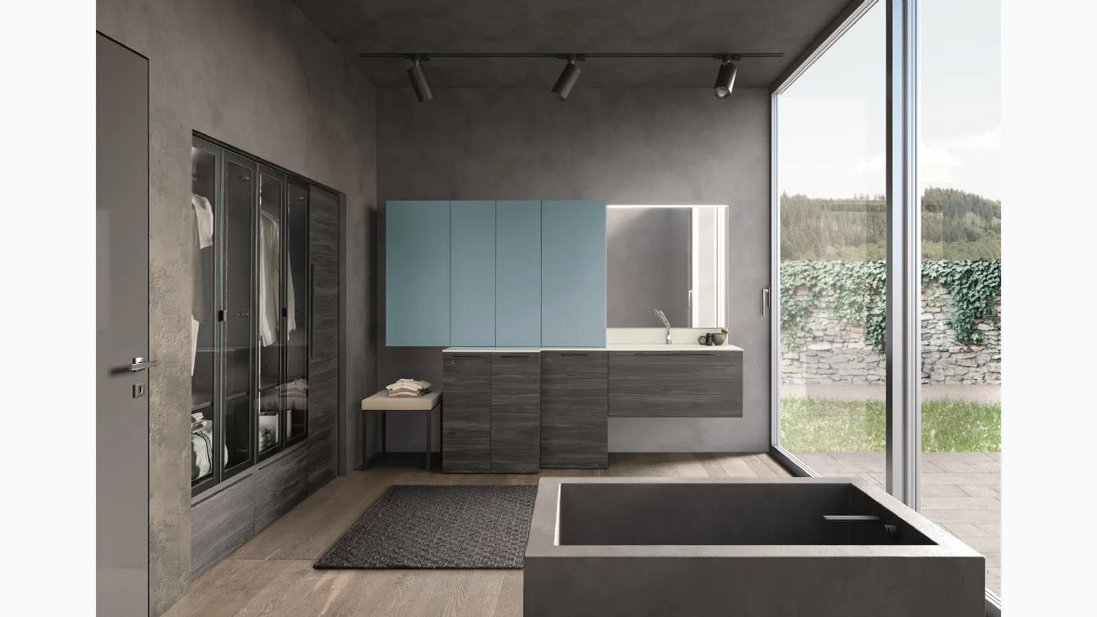 Mobile da Bagno in melaminico e laccato Laundry 01 di Archeda