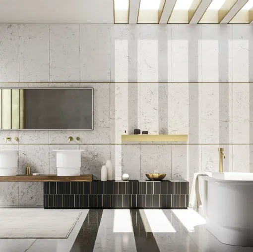 Mobile da Bagno Sky Texture 12 finitura golden nero di Arbi