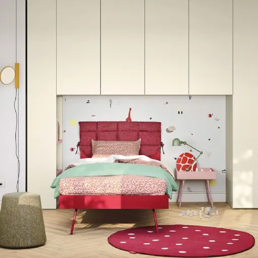 Cameretta a ponte Kids space 23 in melaminico di Nidi