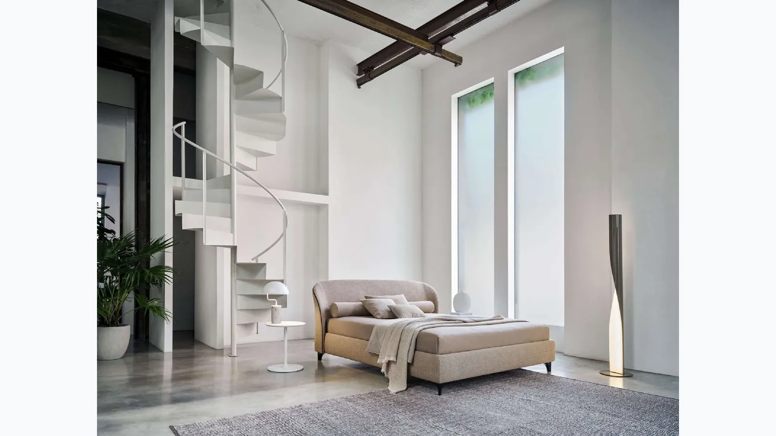 Letto in tessuto con testiera Carnaby di Twils
