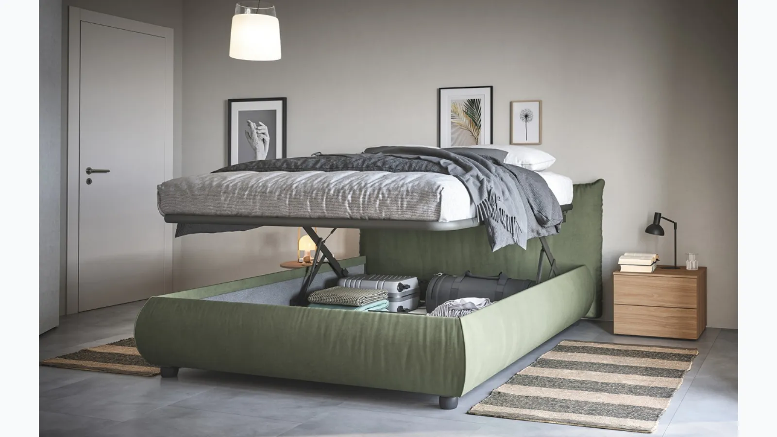 Letto con box contenitore Thika di Cinquanta3