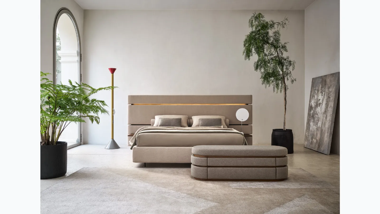 Letto in tessuto imbottito Infinito di Twils