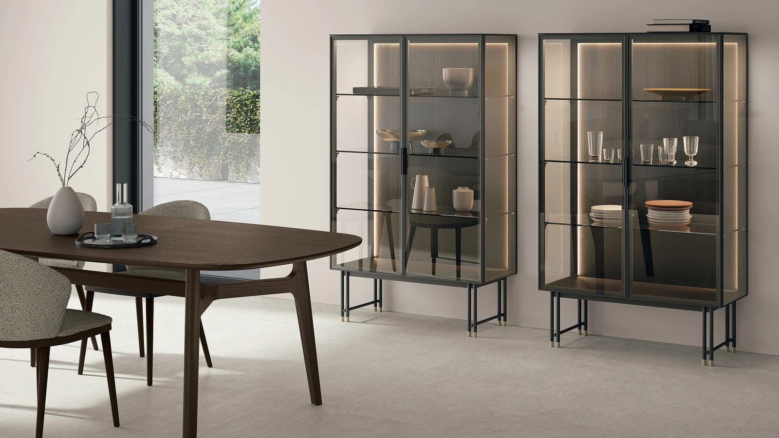 Madia Joyce con ante in vetro di Tomasella