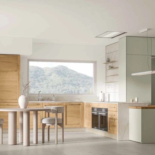 Cucina Moderna con penisola Curry Scandinavian di Arrex