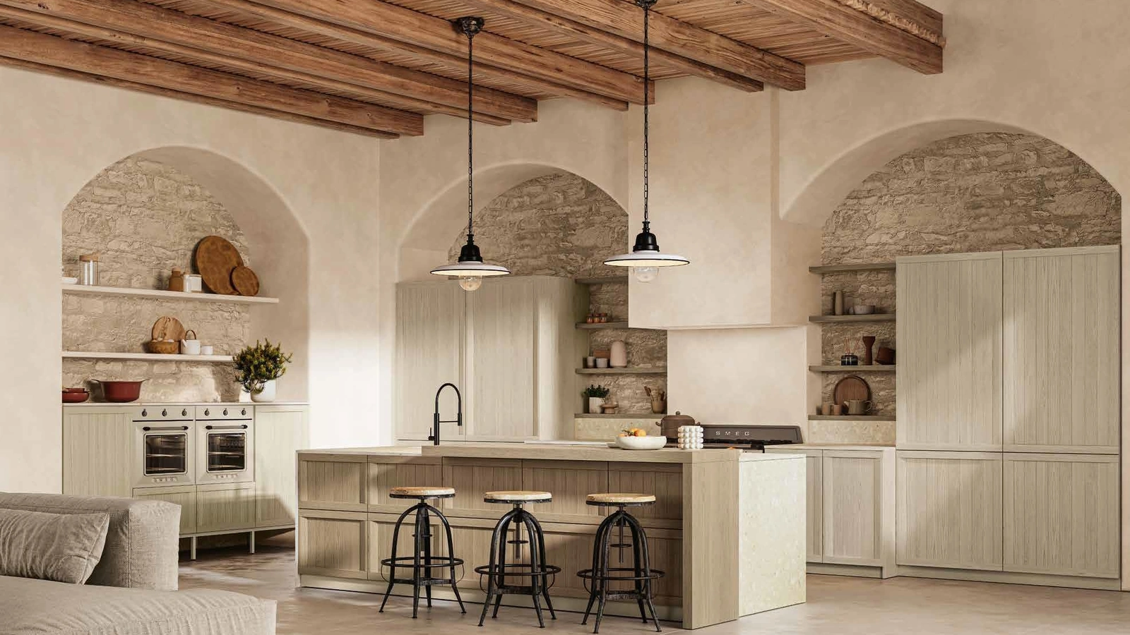 Cucina Moderna con isola Megan Mediterraneo di Arrex